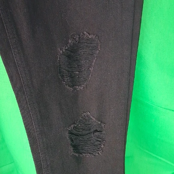Rewash Black Skinny Distressed Jeans - Picture 5 of 6